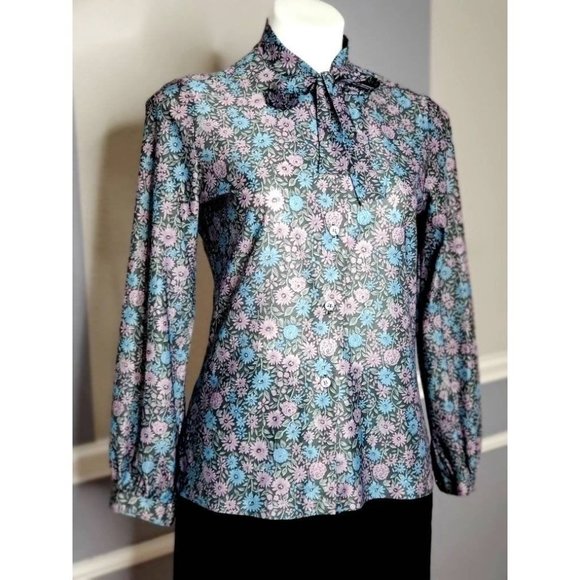 70s Button Up, Vintage Button Up Blouse, Romanian - Picture 4 of 5